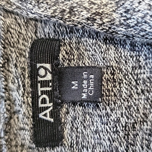 Apt. 9 Size M Marled Black & White (Gray) Lightweight Open Cardigan, EUC - Picture 11 of 12